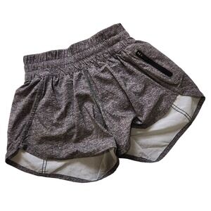 Lululemon Tracker Short V 4" Lined Short 2 Heathered Grey Space Dye LW7AT8S